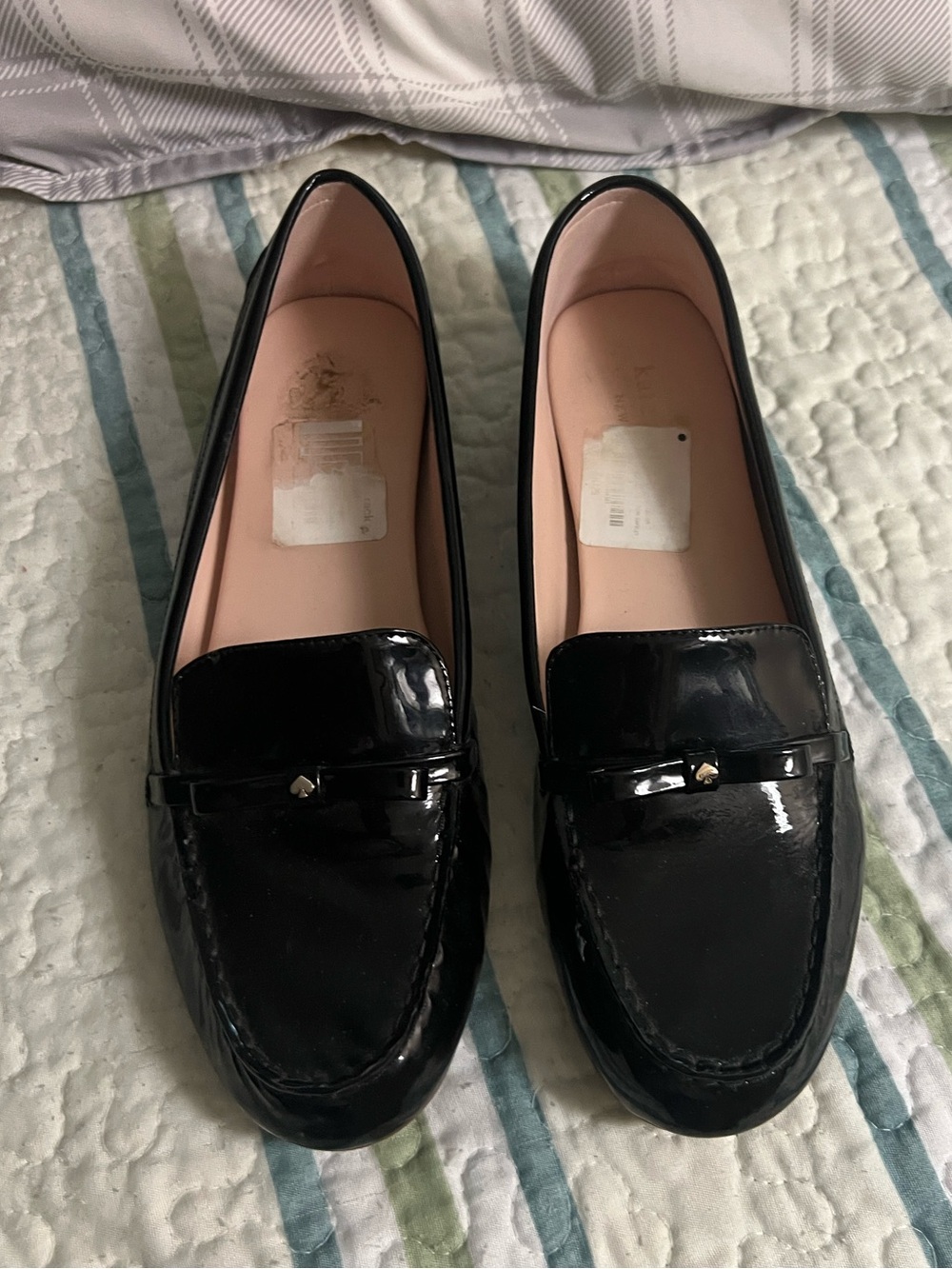 kate spade Danika Black Patent Leather Driving Loafers
